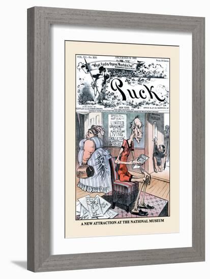 Puck Magazine: A New Attraction at the National Museum-Frederick Burr Opper-Framed Art Print