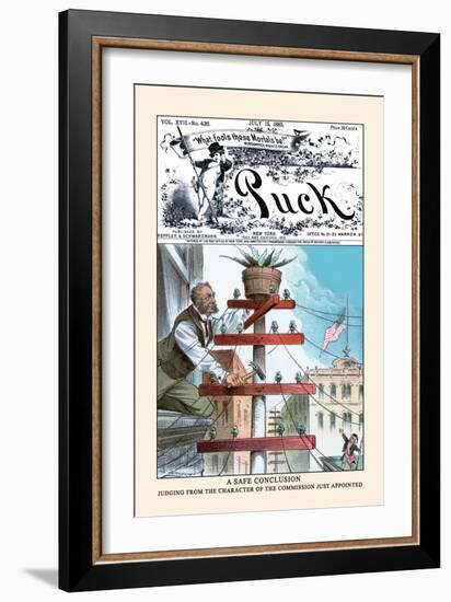 Puck Magazine: A Safe Conclusion-Eugene Zimmerman-Framed Art Print