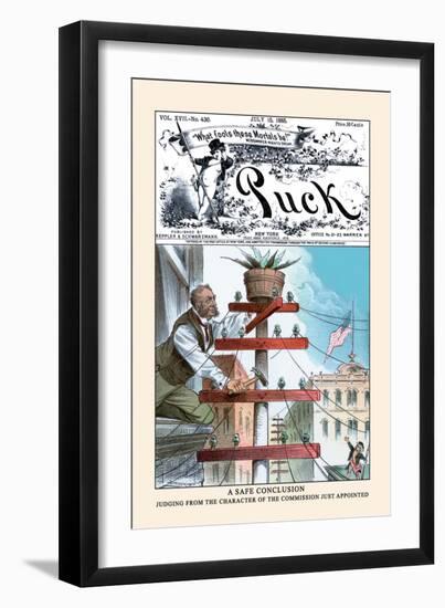 Puck Magazine: A Safe Conclusion-Eugene Zimmerman-Framed Art Print