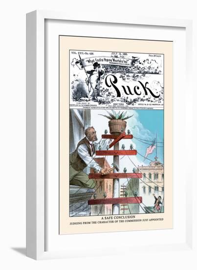 Puck Magazine: A Safe Conclusion-Eugene Zimmerman-Framed Art Print