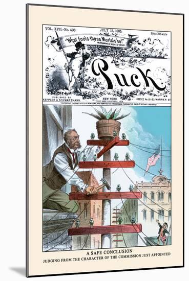 Puck Magazine: A Safe Conclusion-Eugene Zimmerman-Mounted Art Print