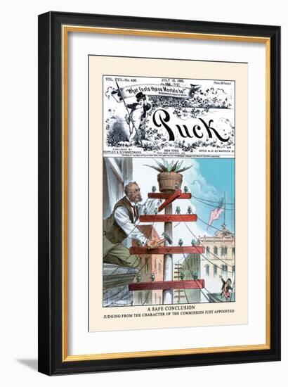 Puck Magazine: A Safe Conclusion-Eugene Zimmerman-Framed Art Print