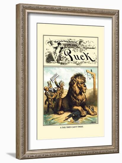 Puck Magazine: A Tail They Can't Twist-John R. Neill-Framed Art Print