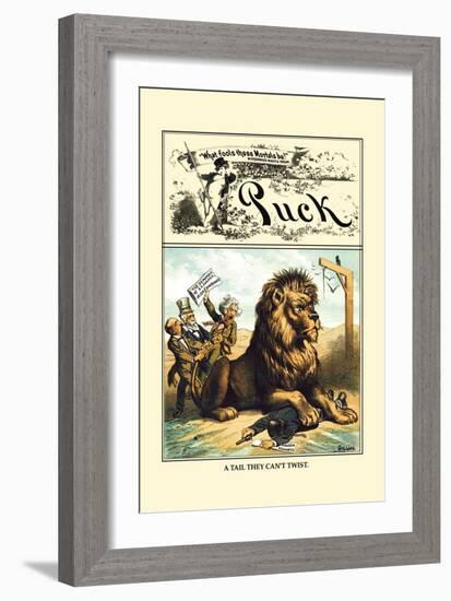 Puck Magazine: A Tail They Can't Twist-John R. Neill-Framed Art Print