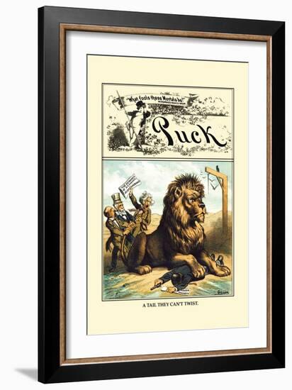 Puck Magazine: A Tail They Can't Twist-John R. Neill-Framed Art Print