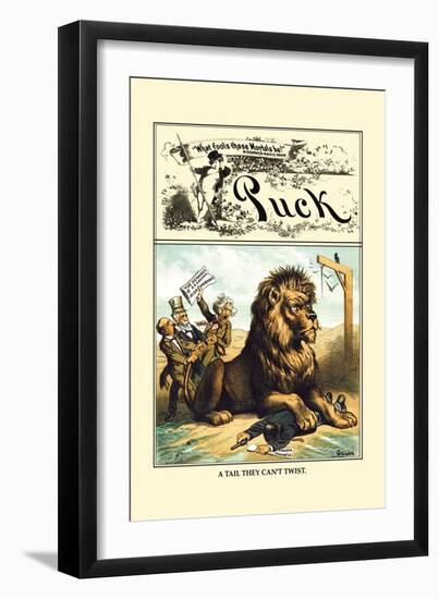Puck Magazine: A Tail They Can't Twist-John R. Neill-Framed Art Print