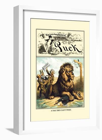 Puck Magazine: A Tail They Can't Twist-John R. Neill-Framed Art Print