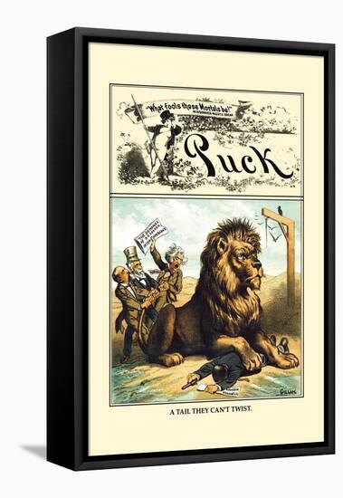 Puck Magazine: A Tail They Can't Twist-John R. Neill-Framed Stretched Canvas