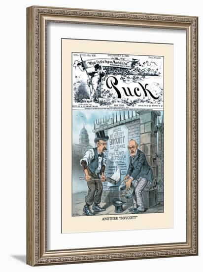 Puck Magazine: Another Boycott-Frederick Burr Opper-Framed Art Print
