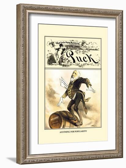 Puck Magazine: Anything for Popularity-William W. Denslow-Framed Art Print