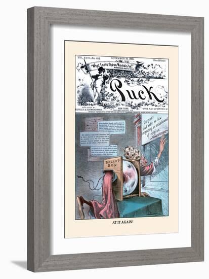 Puck Magazine: at It Again!-Eugene Zimmerman-Framed Art Print