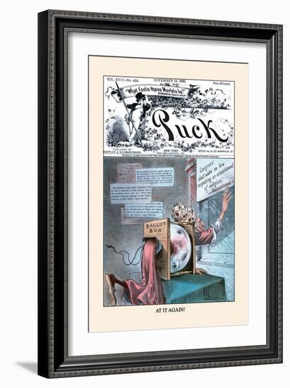 Puck Magazine: at It Again!-Eugene Zimmerman-Framed Art Print