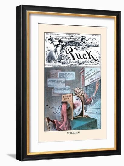 Puck Magazine: at It Again!-Eugene Zimmerman-Framed Art Print