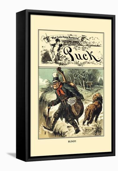 Puck Magazine: Blind!!-John R. Neill-Framed Stretched Canvas