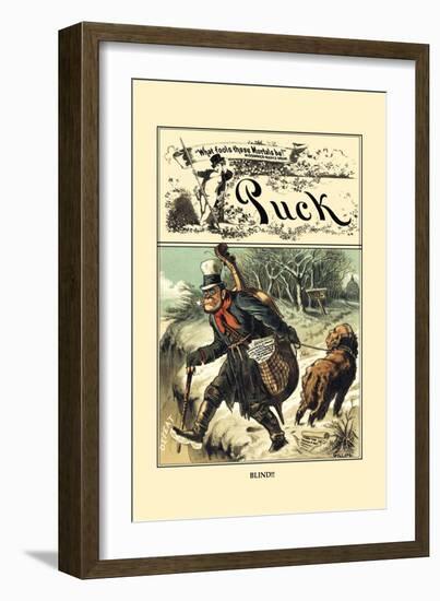 Puck Magazine: Blind!!-John R. Neill-Framed Art Print