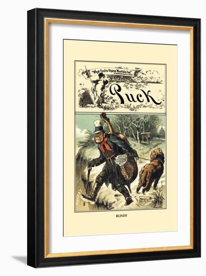 Puck Magazine: Blind!!-John R. Neill-Framed Art Print