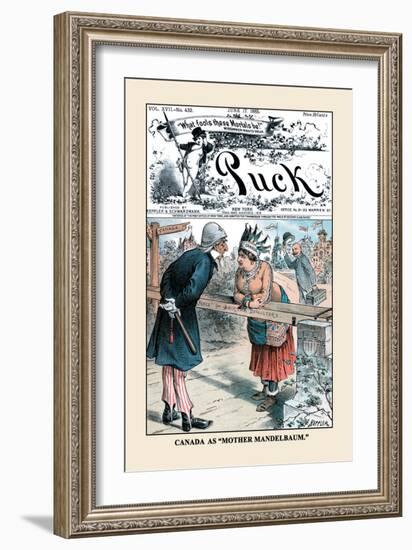 Puck Magazine: Canada as Mother Mandelbaum-Joseph Keppler-Framed Art Print