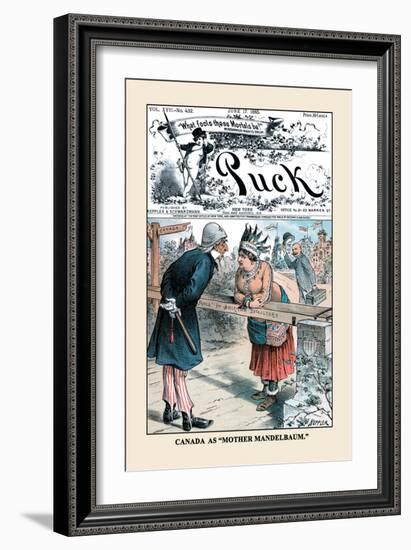 Puck Magazine: Canada as Mother Mandelbaum-Joseph Keppler-Framed Art Print