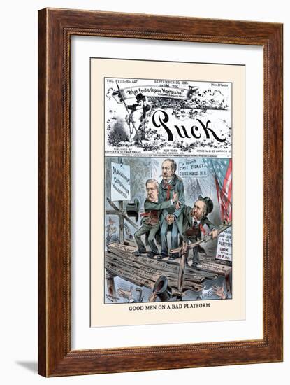 Puck Magazine: Good Men on a Bad Platform-Eugene Zimmerman-Framed Art Print