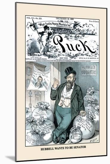 Puck Magazine: Hubble Wants to Be Senator-Frederick Burr Opper-Mounted Art Print