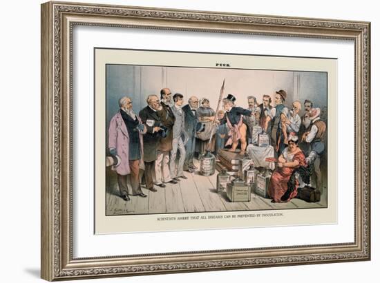 Puck Magazine: Inoculation-Joseph Keppler-Framed Art Print