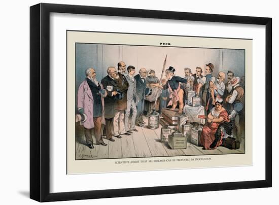 Puck Magazine: Inoculation-Joseph Keppler-Framed Art Print