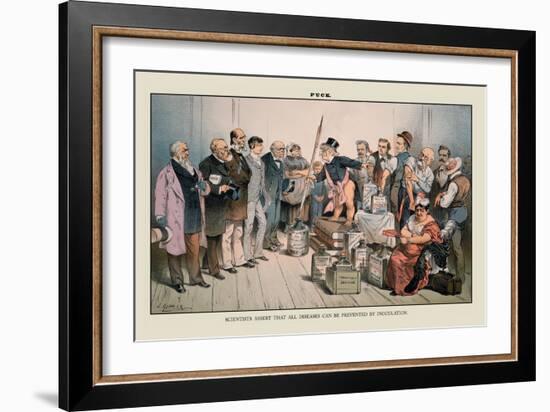 Puck Magazine: Inoculation-Joseph Keppler-Framed Art Print