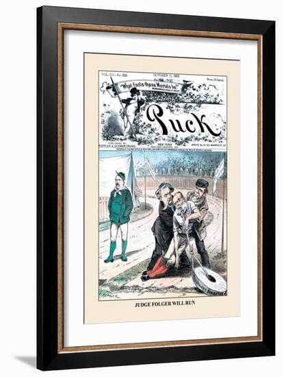 Puck Magazine: Judge Folger Will Run-Joseph Keppler-Framed Art Print
