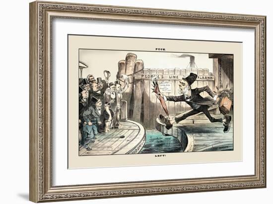 Puck Magazine: Left!-Joseph Keppler-Framed Art Print