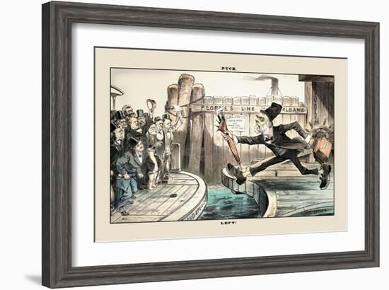 Puck Magazine: Left!-Joseph Keppler-Framed Art Print