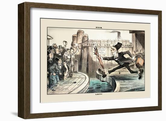 Puck Magazine: Left!-Joseph Keppler-Framed Art Print