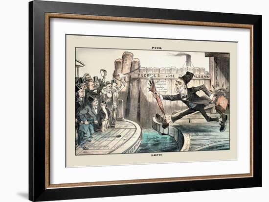 Puck Magazine: Left!-Joseph Keppler-Framed Art Print