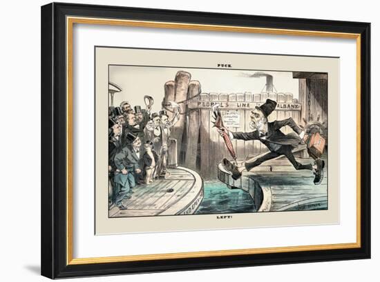 Puck Magazine: Left!-Joseph Keppler-Framed Art Print