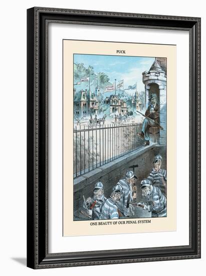 Puck Magazine: One Beauty of Our Penal System-Eugene Zimmerman-Framed Art Print