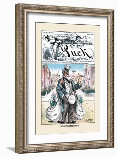 Puck Magazine: Our Congressman-Joseph Keppler-Framed Art Print