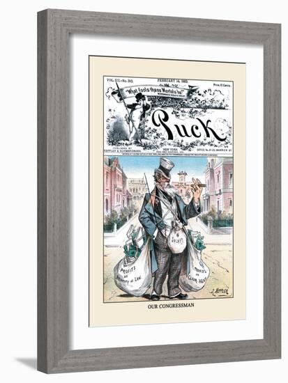 Puck Magazine: Our Congressman-Joseph Keppler-Framed Art Print