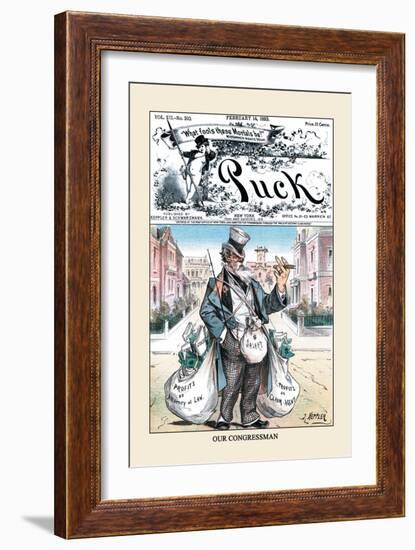 Puck Magazine: Our Congressman-Joseph Keppler-Framed Art Print
