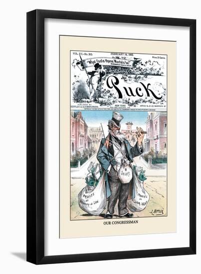 Puck Magazine: Our Congressman-Joseph Keppler-Framed Art Print