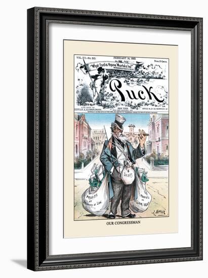 Puck Magazine: Our Congressman-Joseph Keppler-Framed Art Print