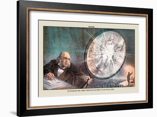 Puck Magazine: Our Distinguished Guest-Joseph Keppler-Framed Art Print