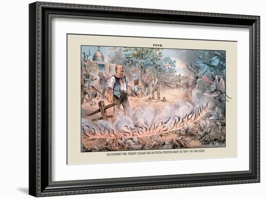 Puck Magazine: Our Government Farm-Eugene Zimmerman-Framed Art Print