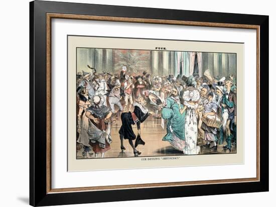 Puck Magazine: Our Imitative Aristocracy-Joseph Keppler-Framed Art Print