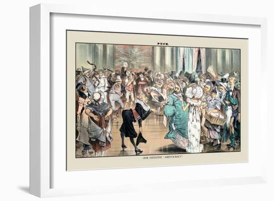 Puck Magazine: Our Imitative Aristocracy-Joseph Keppler-Framed Art Print