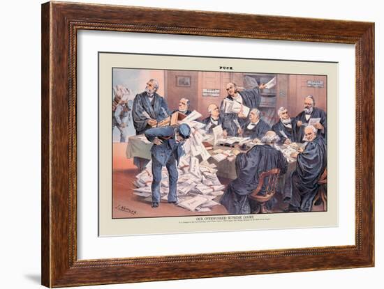 Puck Magazine: Our Overworked Supreme Court-Joseph Keppler-Framed Art Print