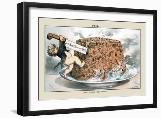 Puck Magazine: Puck's Holiday Plum-Pudding-Joseph Keppler-Framed Art Print