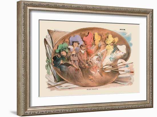 Puck Magazine: Puck's Palette-Joseph Keppler-Framed Art Print