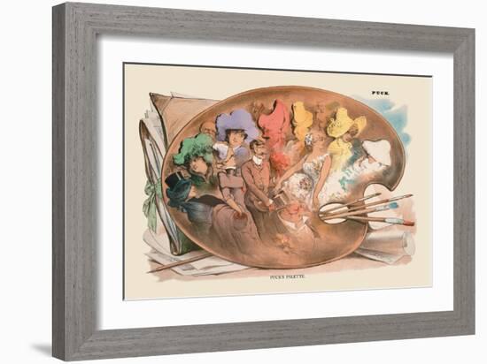 Puck Magazine: Puck's Palette-Joseph Keppler-Framed Art Print