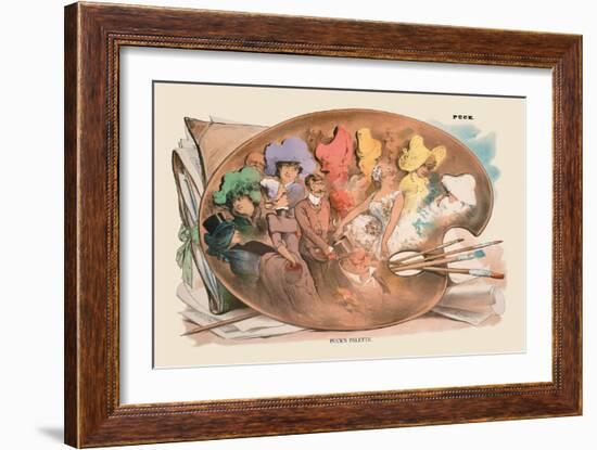 Puck Magazine: Puck's Palette-Joseph Keppler-Framed Art Print