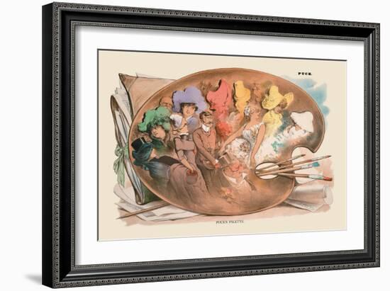 Puck Magazine: Puck's Palette-Joseph Keppler-Framed Art Print