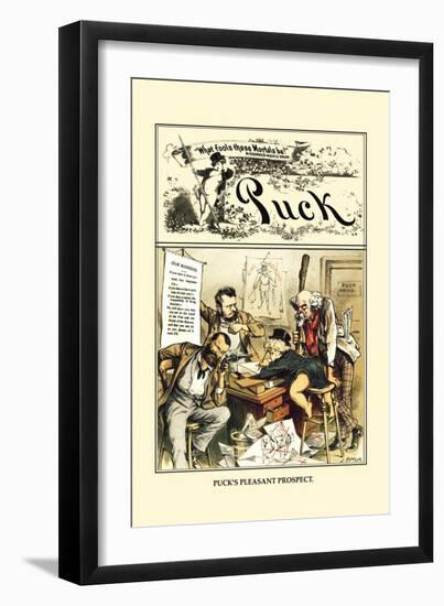 Puck Magazine: Puck's Pleasant Prospect-William W. Denslow-Framed Art Print